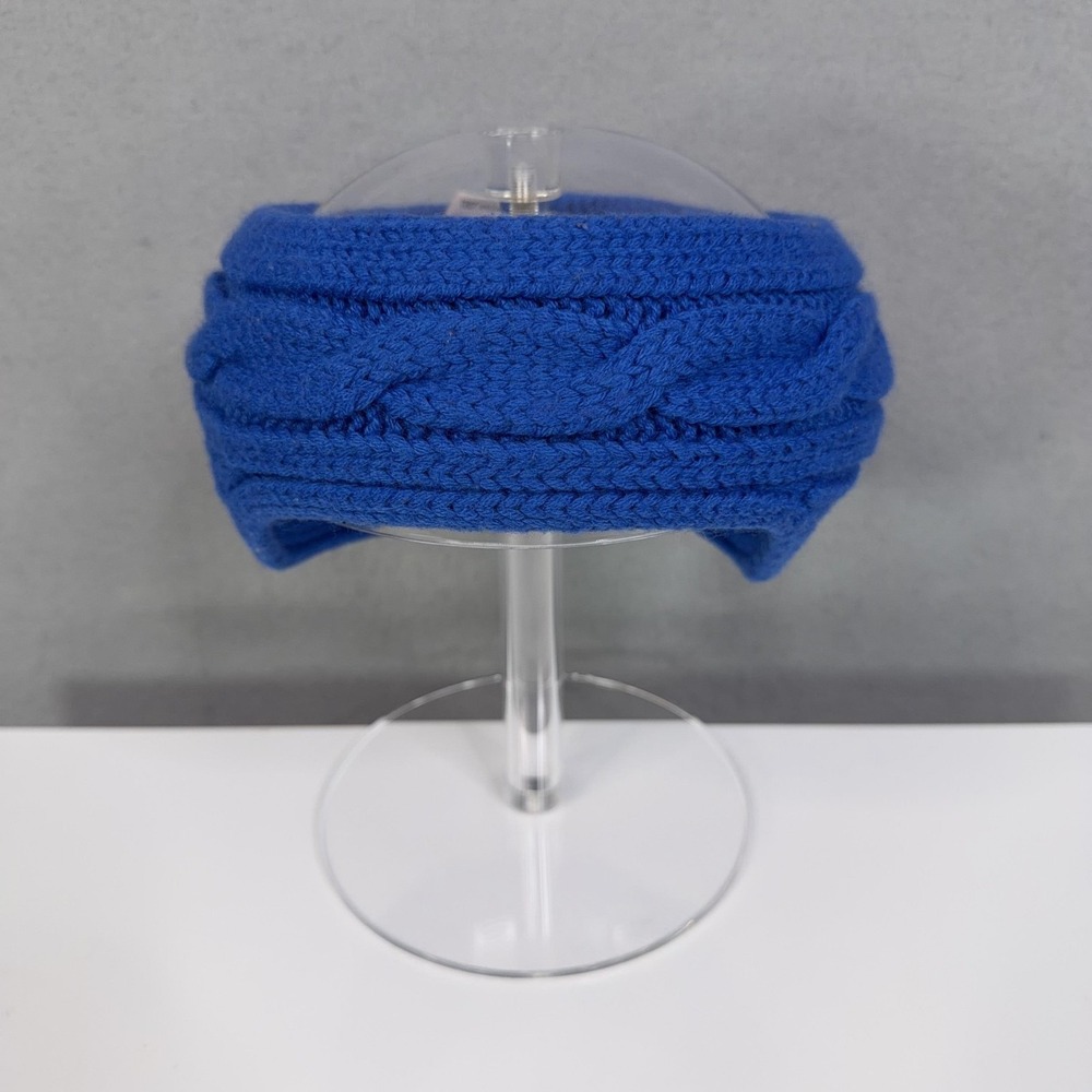Vintage Bogner Headband Womens Medium Blue Knit Cable Ear Warmer Ski Winter Wool